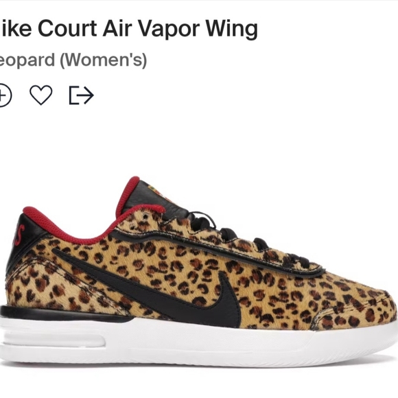 Nike Court Air Vapor Wing fur hair cheetah leopard 6.5 fearless womens - Picture 11 of 12